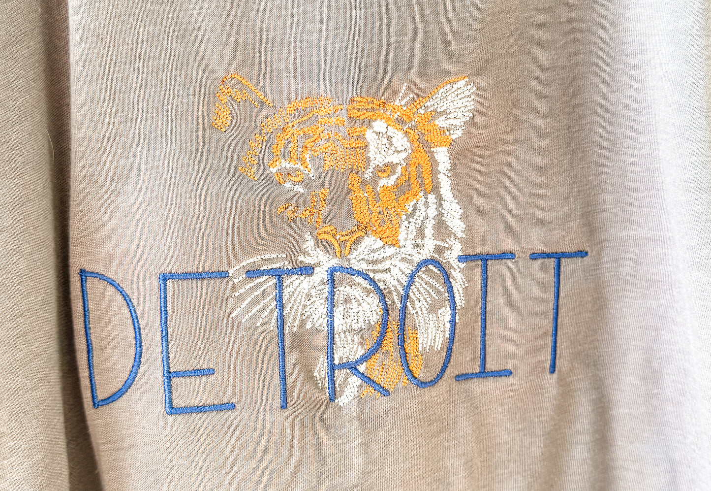 Embroidered DETROIT Tiger Racerback Tank